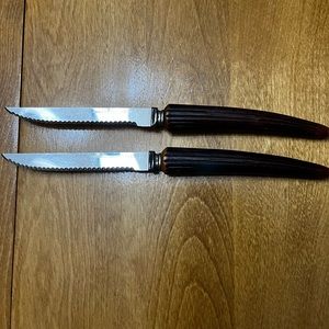 VTG Forgecraft Faux stag horn cutlery, carving knives, stainless steel blades